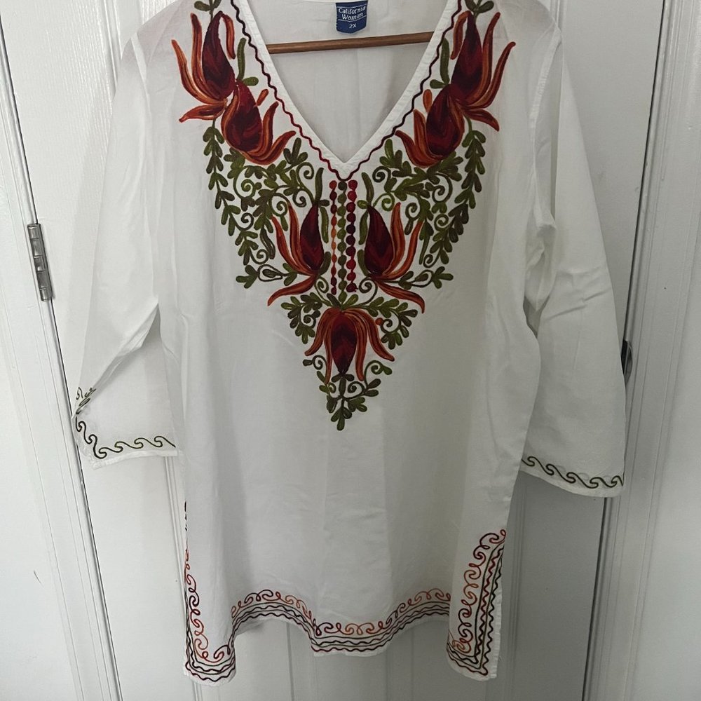 White Dashiki Shirt